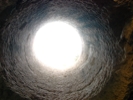 View up out of cave