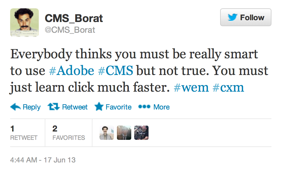CMS Borat quote